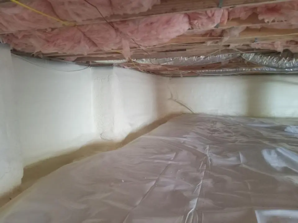 Crawl space encapsulation with closed-cell spray foam for Roof Maintenance in Manorhaven