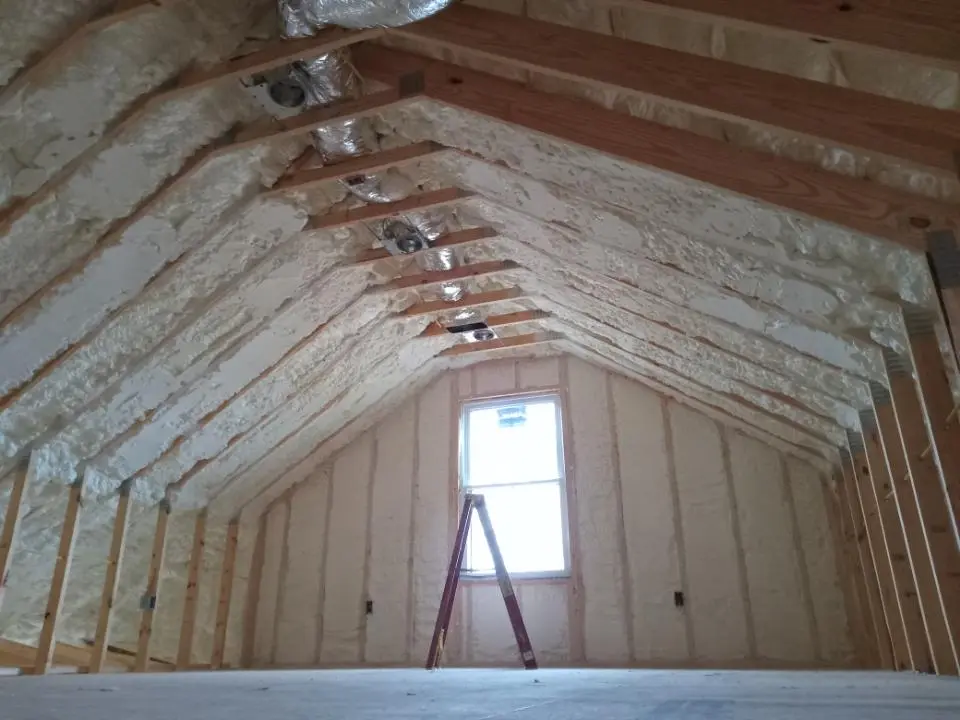 Spray foam roofing application for Crawl Space Insulation project in Manorhaven